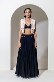 BLACK ORGANZA SKIRT