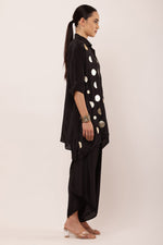 Load image into Gallery viewer, BLACK EMBROIDERED CO-ORD DRESS