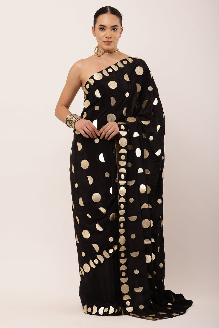 BLACK EMBROIDERED SAREE